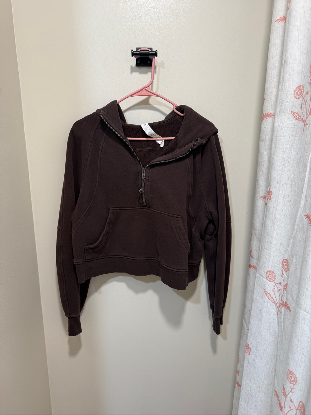 lululemon athletica Brown Half-Zip Hooded Pullover